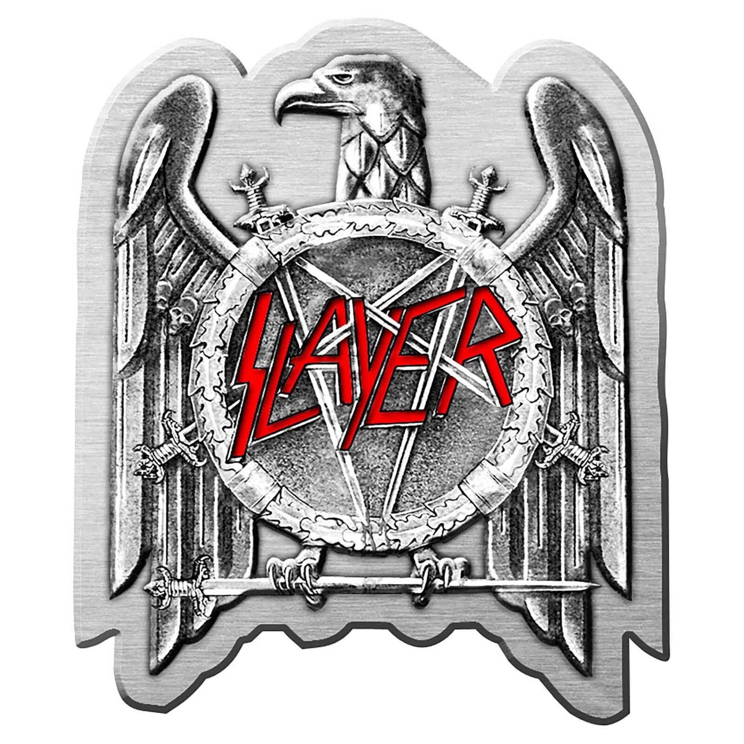 SLAYER Enamel Metal Pin Badge - Approx 1 Inch - Slayer Logo Eagle - Pinback Badge Button Lapel Pin With Butterfly Clutch Attachment