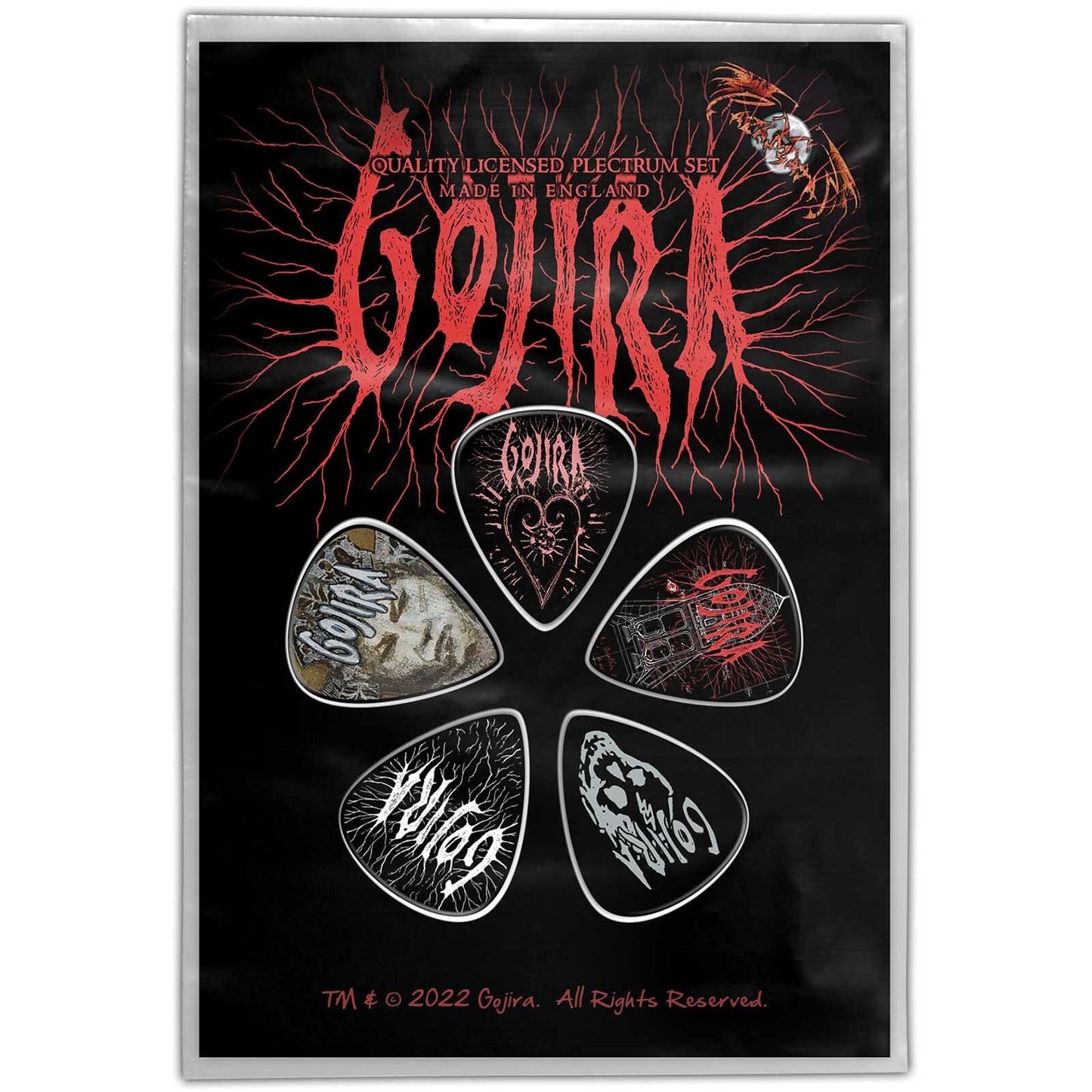 GOJIRA Guitar Pick 5 Piece Set - Gojira Fortitude Metal Band - Plectrum Set Craft Supply - Officially Licensed