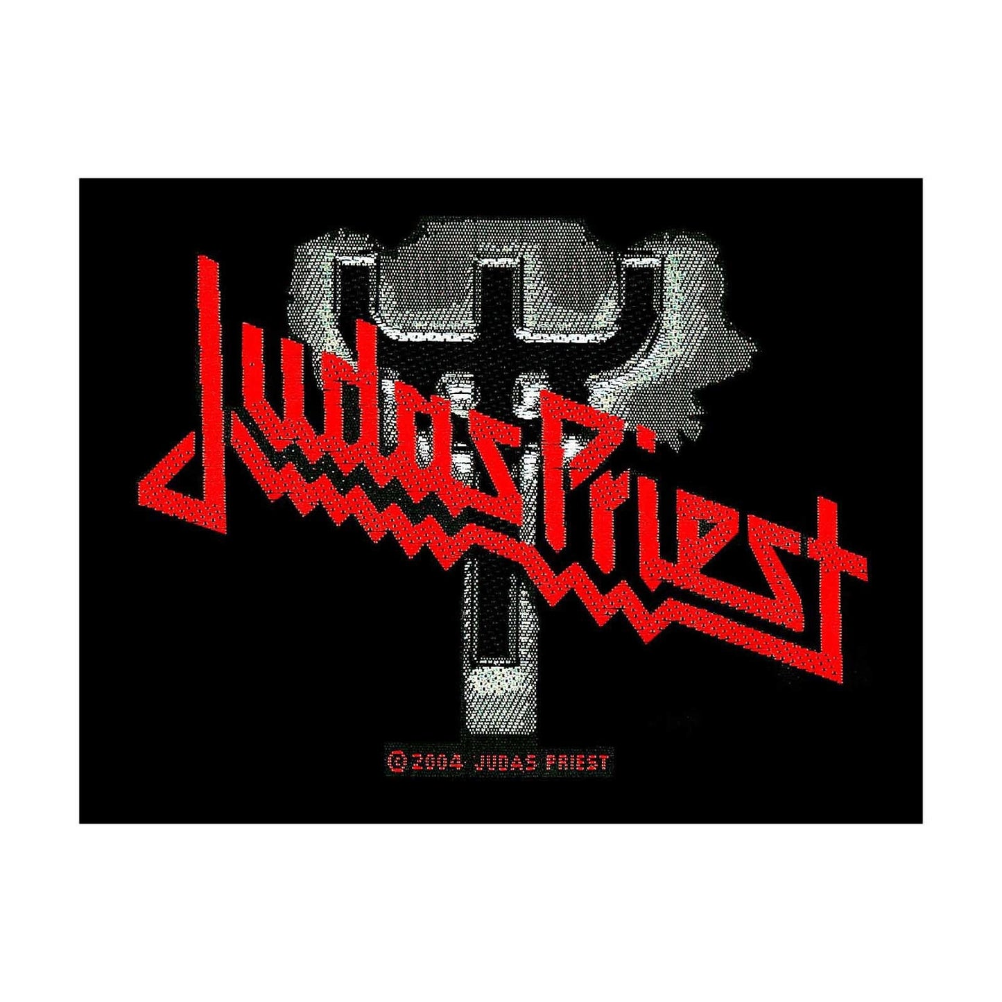 JUDAS PRIEST Fork Logo Patch - Approx 3x4 Inch - Judas Priest Heavy Metal Embroidered Patch Applique Craft Supply - Officially Licensed