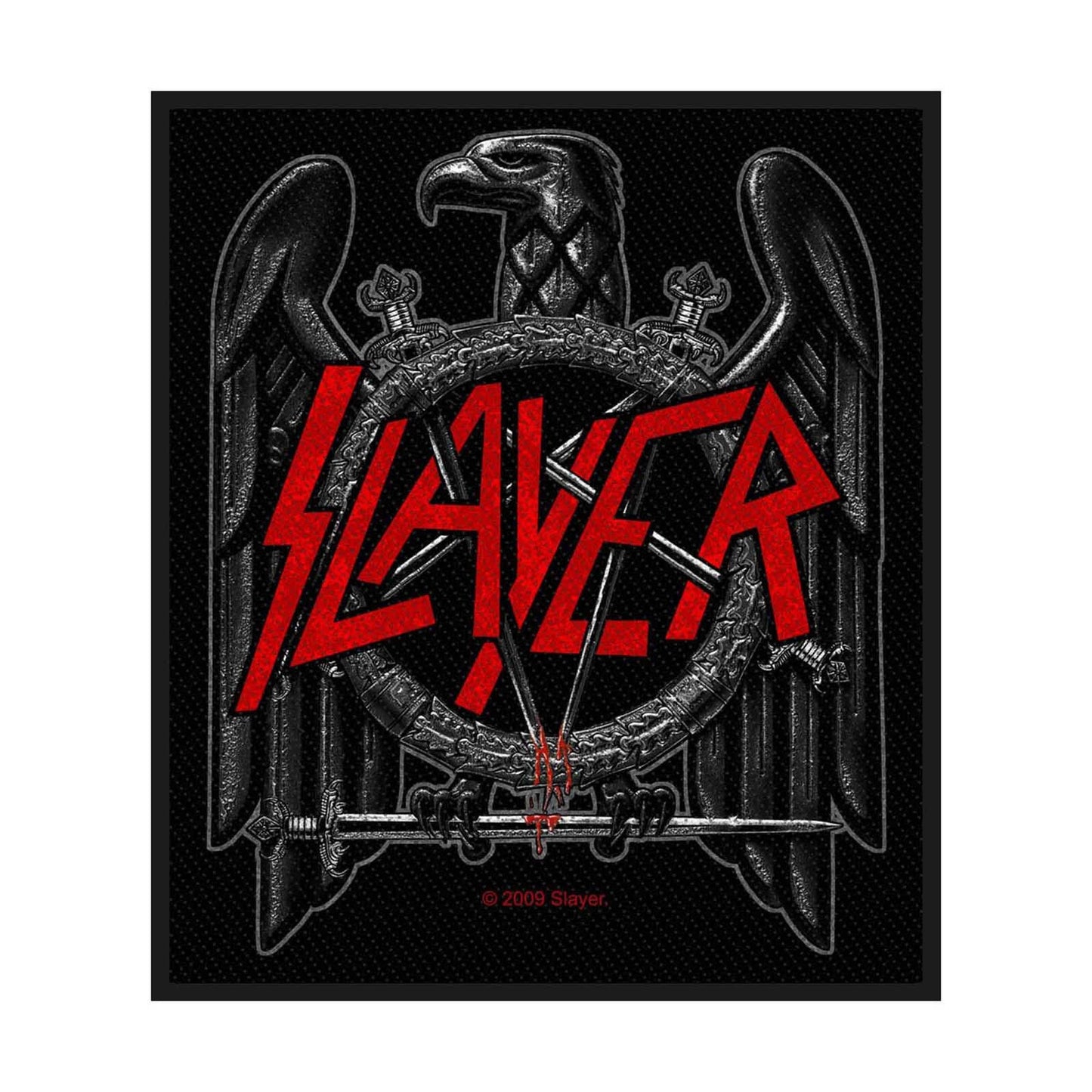 SLAYER Black Eagle Patch - Approx 3x4 Inch - Slayer Thrash Metal Band Embroidered Patch Applique Craft Supply - Officially Licensed