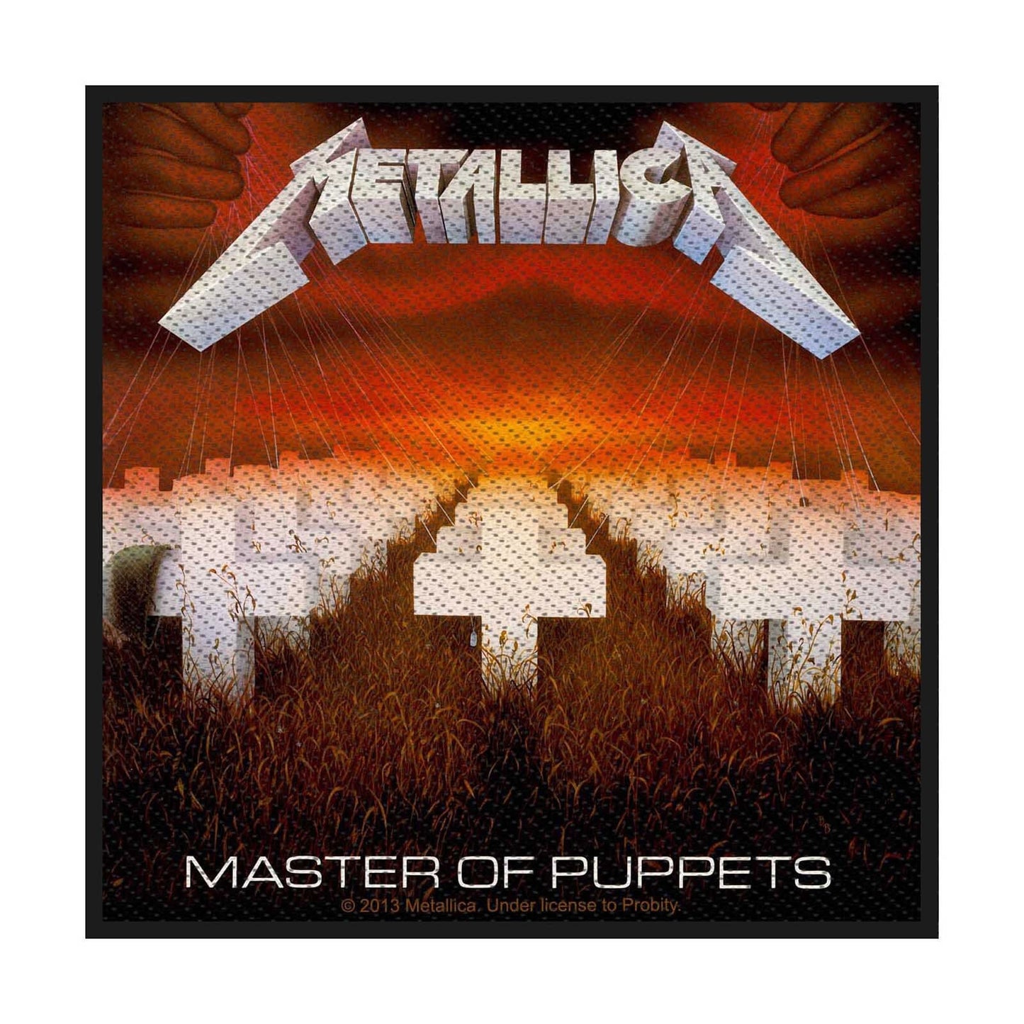METALLICA Patch - 4x4 Inch - Metallica Master of Puppets Album Heavy Metal Band Embroidered Patch Applique - Officially Licensed
