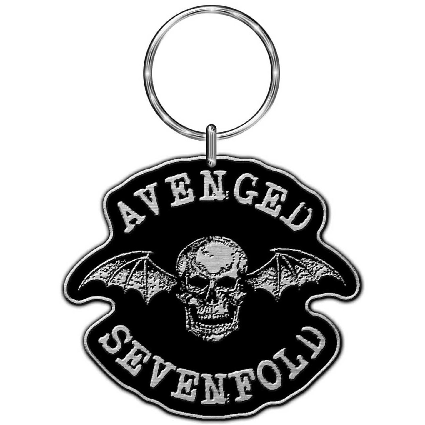 AVENGED SEVENFOLD Metal Keychain - Avenged Sevenfold A7X Death Bat Band Logo Design Heavy Metal  - Rock Band Keyring Keyfob