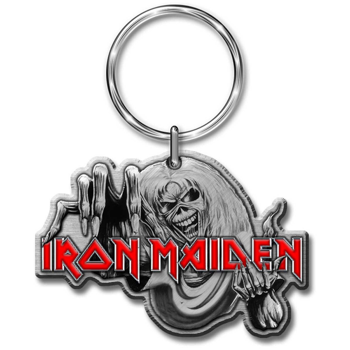 IRON MAIDEN Metal Keychain - Iron Maiden Number Of The Beast Heavy Metal Band Logo - Rock Band Keyring Keyfob