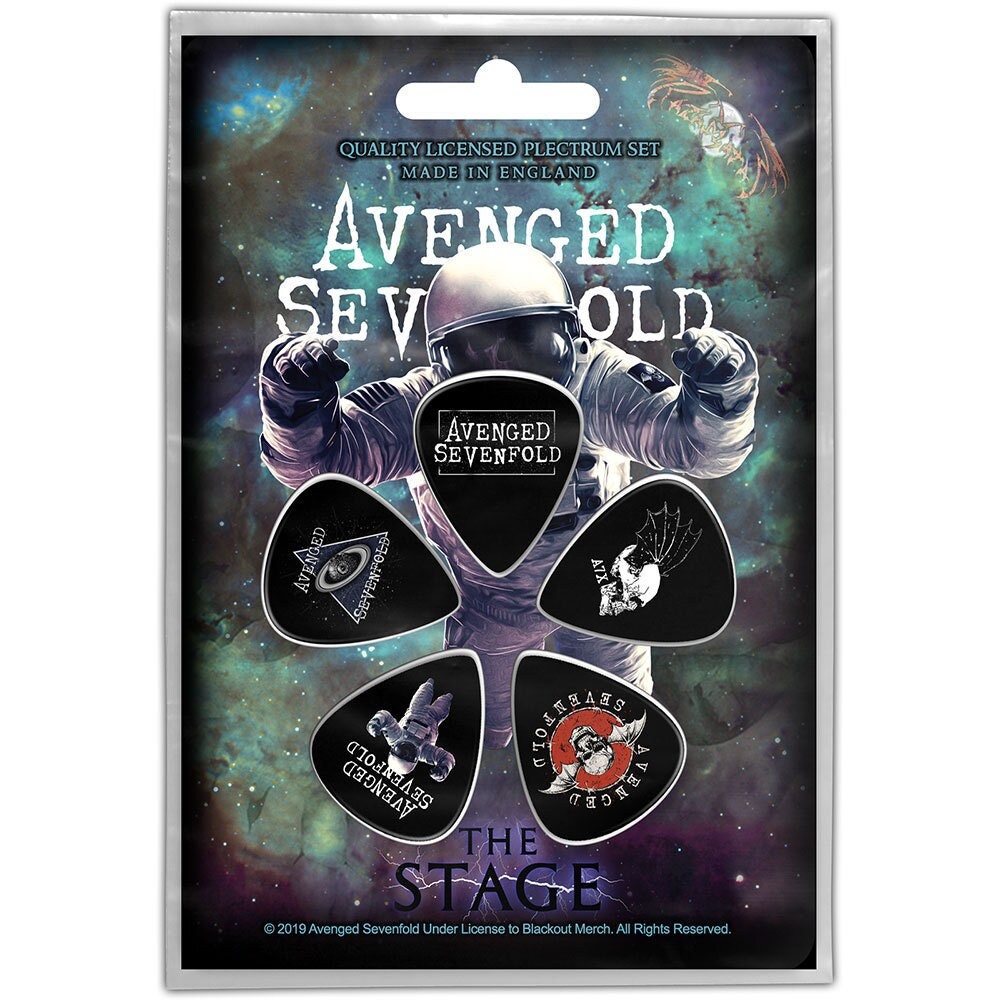 AVENGED SEVENFOLD Guitar Pick 5 Piece Set - Avenged Sevenfold The Stage Heavy Metal Band - Plectrum Set Craft Supply - Officially Licensed