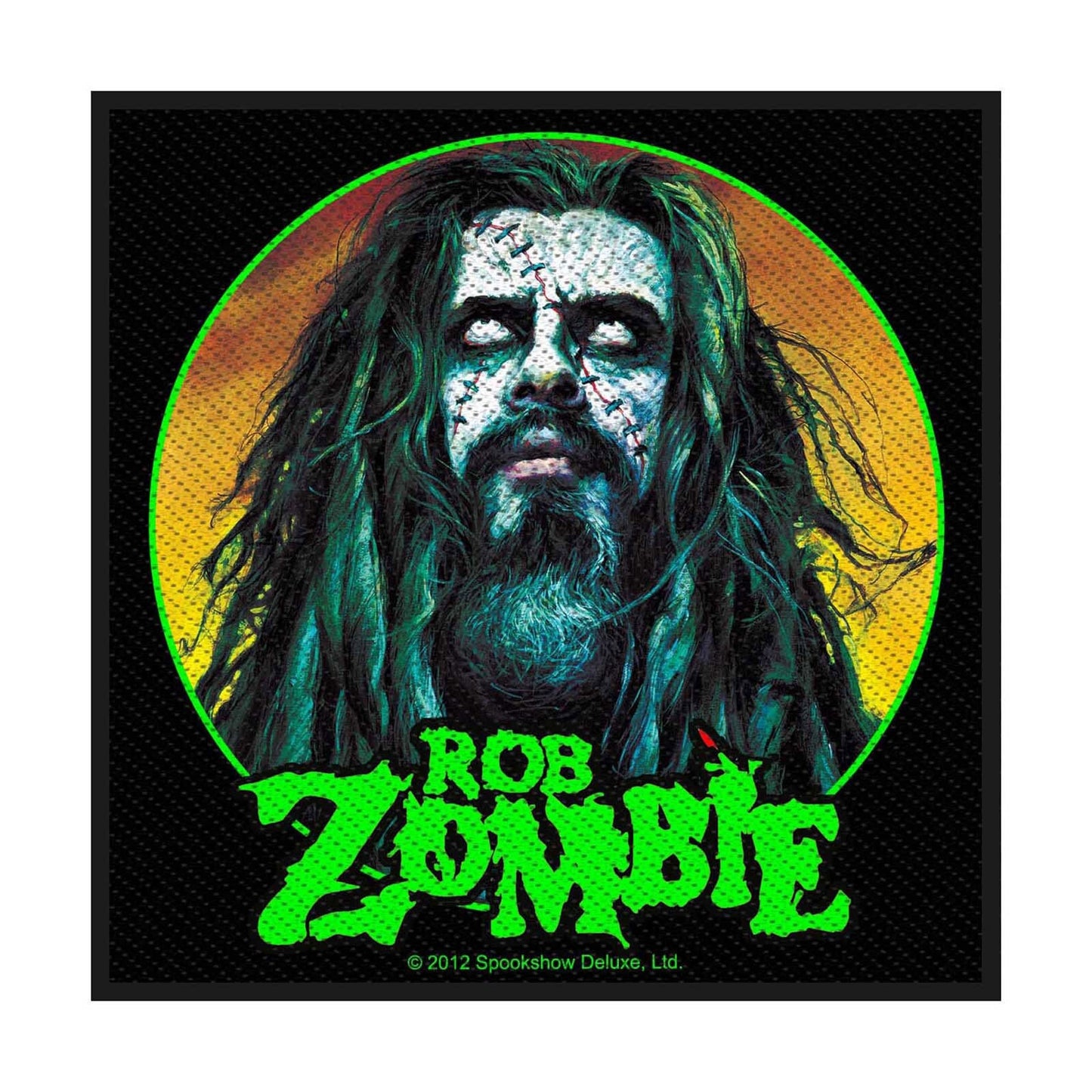 ROB ZOMBIE Face Patch - 4x4 Inch - Rob Zombie Face Patch Embroidered Patch Applique - Officially Licensed