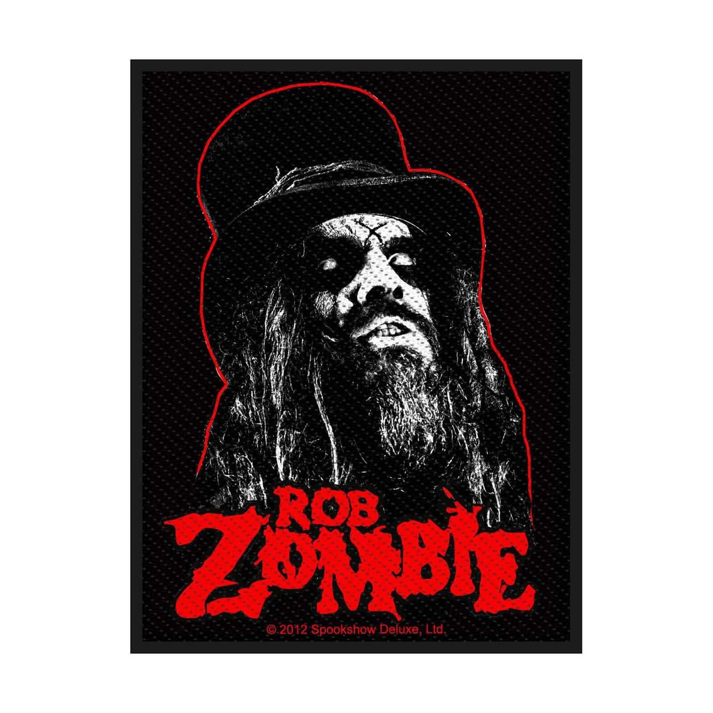 ROB ZOMBIE Portrait Patch - 4x3 Inch - Rob Zombie Portrait Patch Embroidered Patch Applique - Officially Licensed