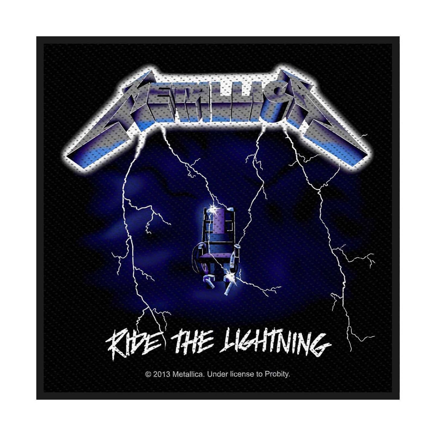 METALLICA Patch - 4x4 Inch - Metallica Ride the Lightning Album Heavy Metal Band Embroidered Patch Applique - Officially Licensed