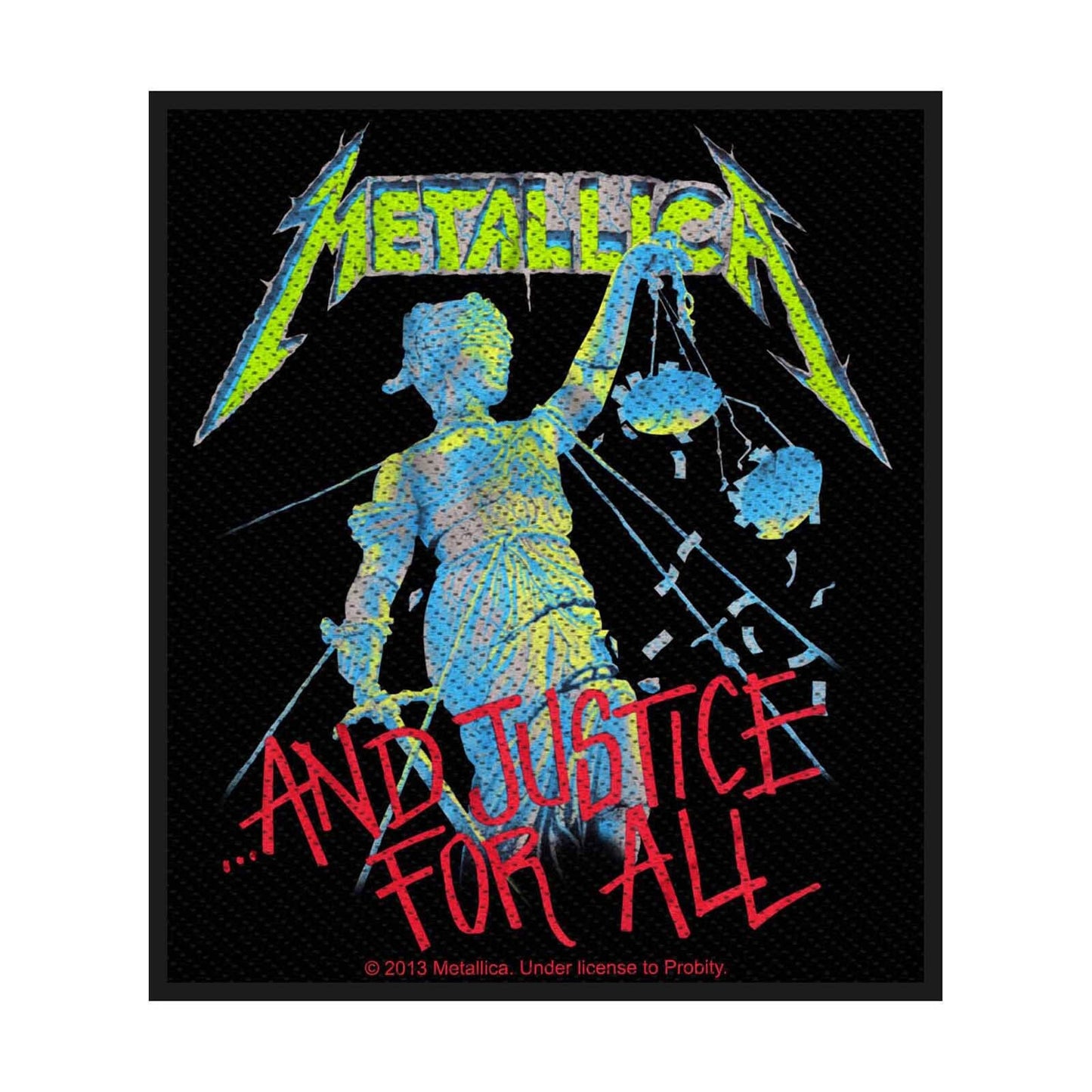 METALLICA Patch - 3.25x4 Inch - Metallica And Justice for All Album Heavy Metal Band Embroidered Patch Applique - Officially Licensed