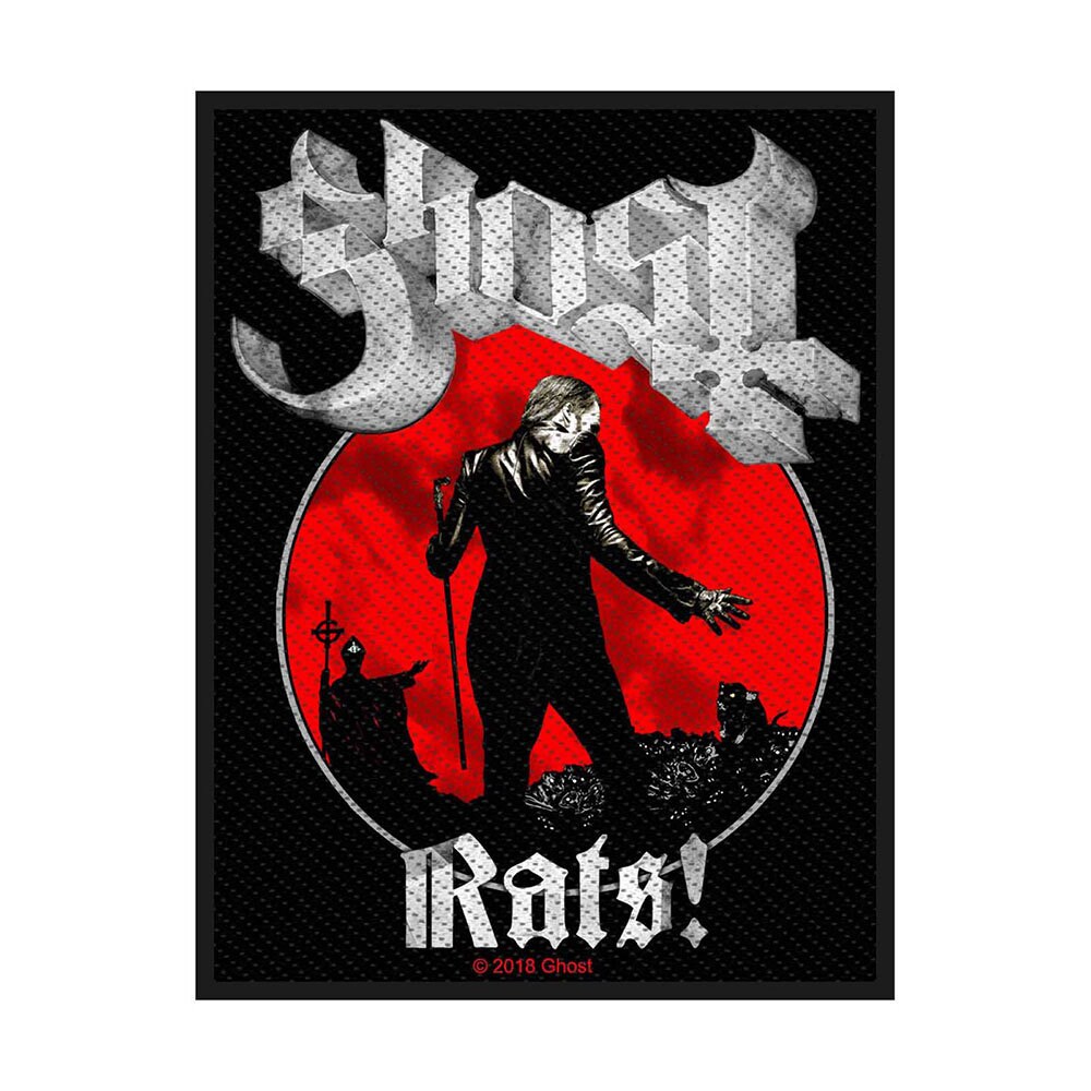 GHOST Rats Patch - 3x4 Inch - Swedish Rock Band Embroidered Patch Applique Craft Supply - Officially Licensed