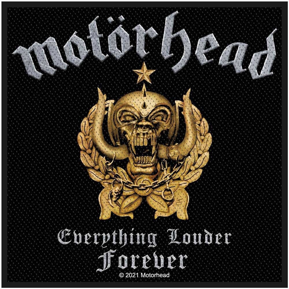 MOTORHEAD Patch - 4x4 Inch - Motorhead Everything Louder Forever Rock Band Embroidered Patch Applique Craft Supply - Officially Licensed