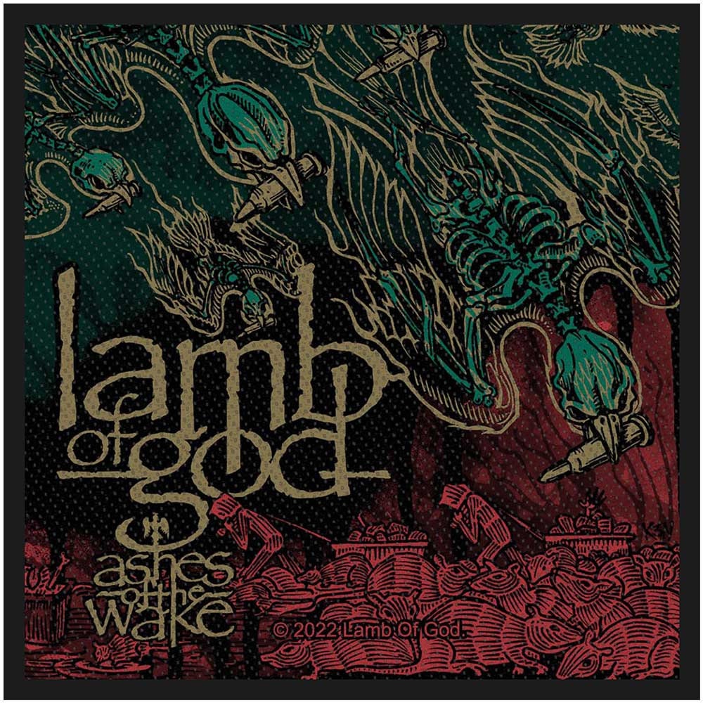 LAMB OF GOD Patch - 4x4 Inch - Lamb of God Ashes Of The Wake Heavy Metal Band Embroidered Patch Applique Craft Supply - Officially Licensed