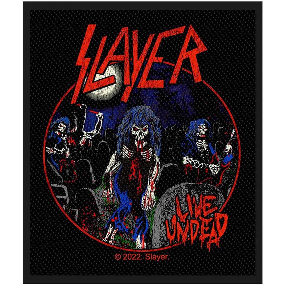 SLAYER Live Undead Patch - Approx 3x4 Inch - Slayer Thrash Metal Band Embroidered Patch Applique Craft Supply - Officially Licensed