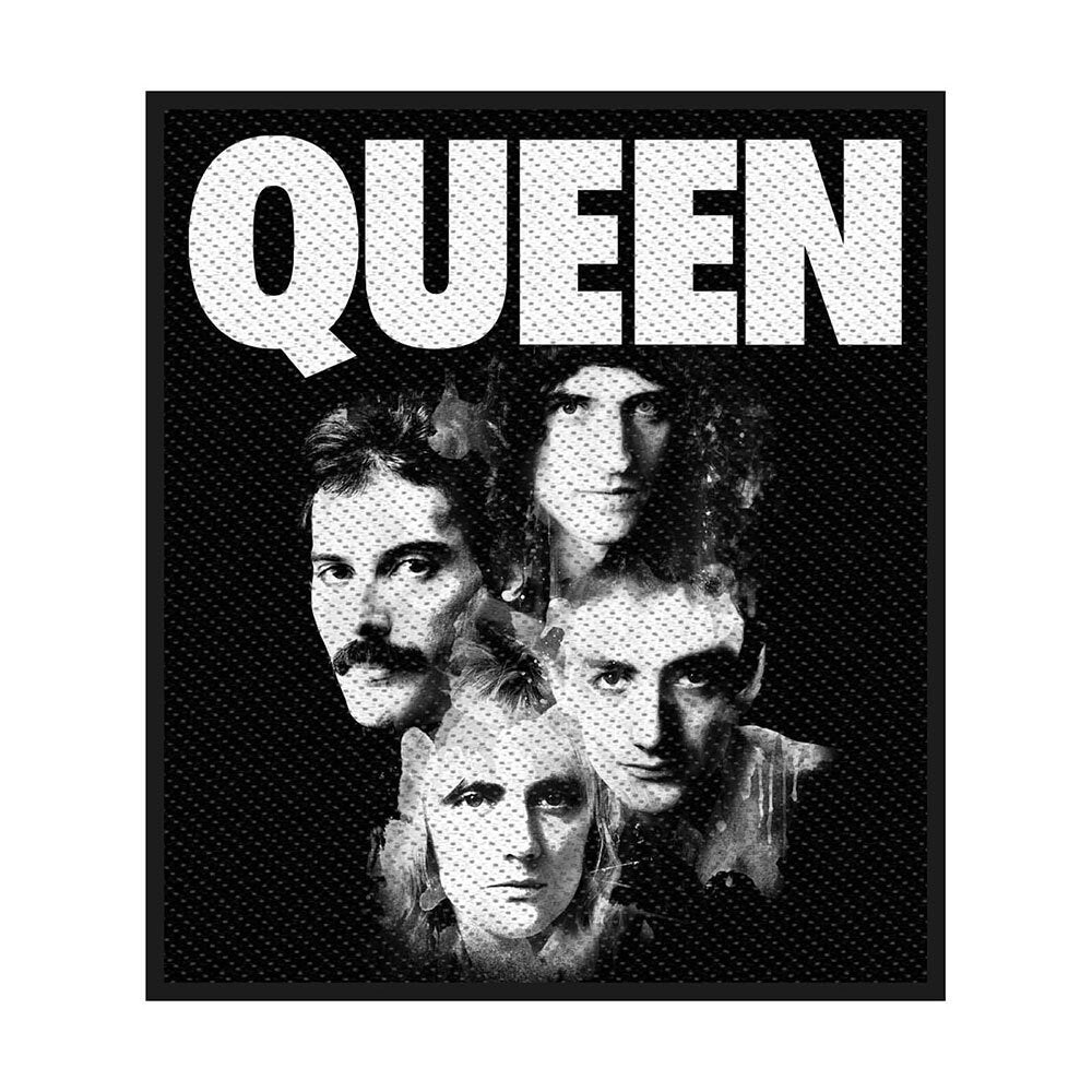 QUEEN Faces Portrait Patch - 4x3 Inch - British Rock Band Embroidered Patch Applique Craft Supply - Officially Licensed