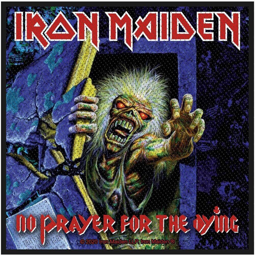 IRON MAIDEN No Prayer For the Dying Patch - 4x4 Inch - Heavy Metal Band Album Embroidered Patch Applique Craft Supply - Officially Licensed