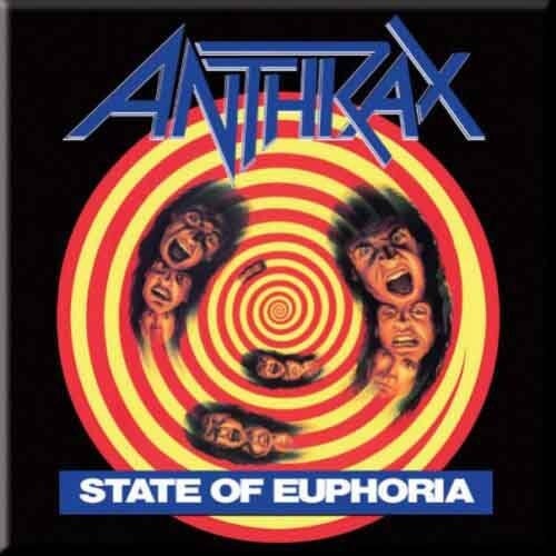 ANTHRAX State of Euphoria Magnet - 3x3 Inch - Thrash Metal Band Anthrax Magnet for Refrigerators and Lockers