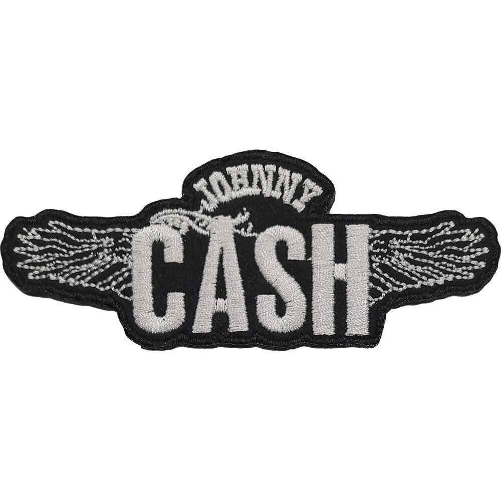 JOHNNY CASH Wings Patch - 4x1.3 Inch - Legendary Country Singer Embroidered Patch Applique Craft Supply - Officially Licensed