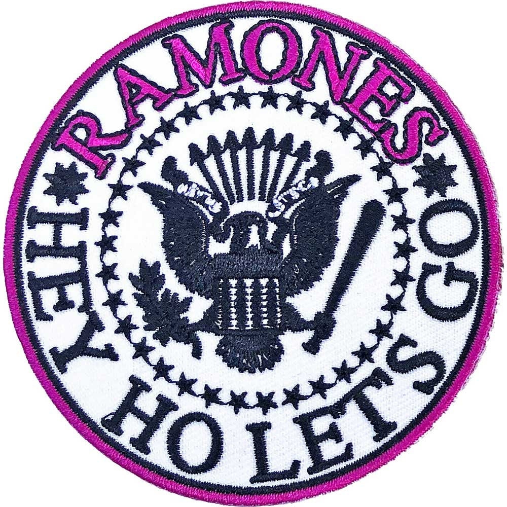 RAMONES Hey Ho Patch - 3.2 Inch - Ramones Punk Rock Band Hey Ho Let's Go V. 1 Embroidered Patch Applique Craft Supply - Officially Licensed