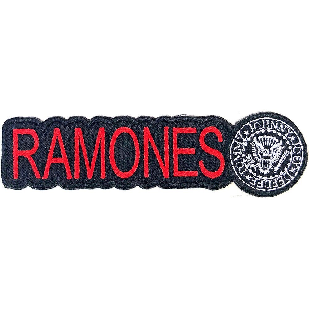RAMONES Patch - 3.2 Inch - Ramones Punk Rock Band Logo & Seal Embroidered Patch Applique Craft Supply - Officially Licensed
