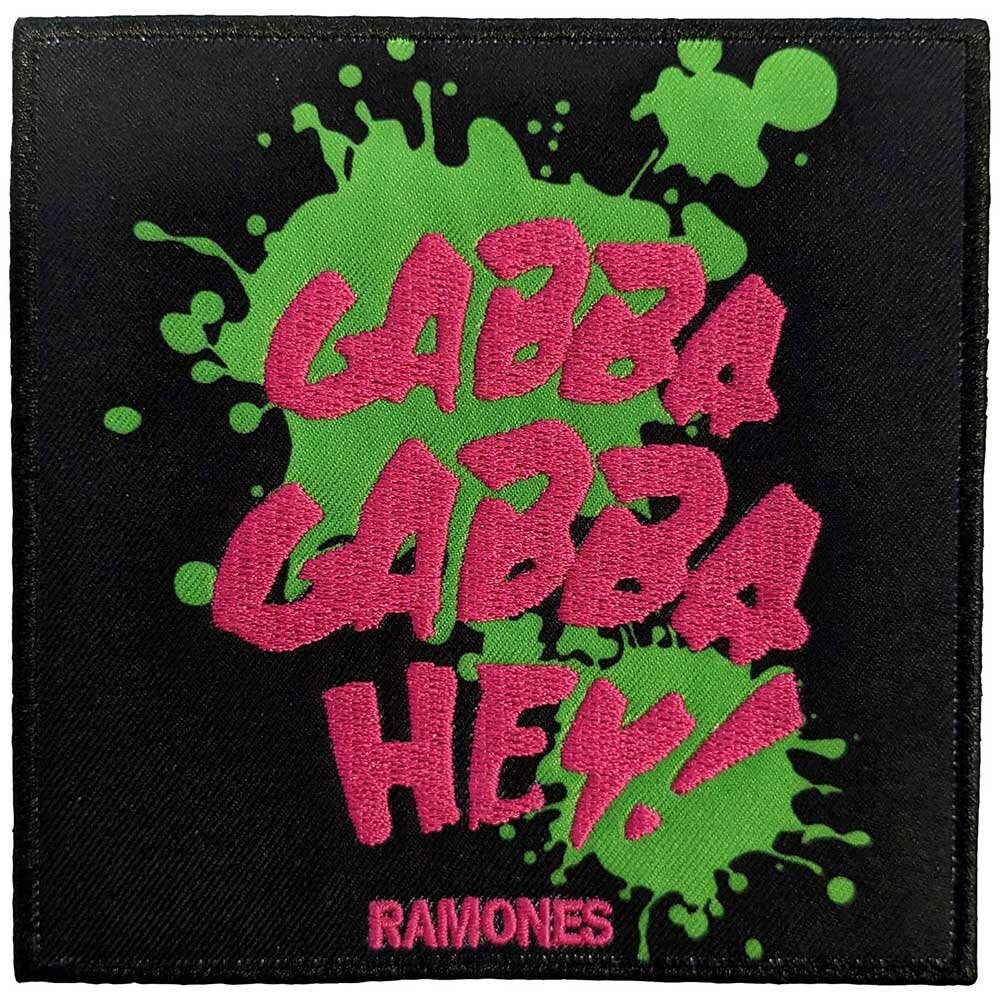 RAMONES Patch - 4x4 Inch - Ramones Punk Rock Band Gabba Gabba, Hey Embroidered Patch Applique Craft Supply - Officially Licensed