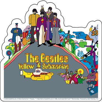 THE BEATLES Yellow Submarine Album Cover Sticker Decal - 5x5 Inch - Musical Legendary Rock Band Vinyl Decal Sticker Craft Supply