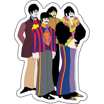 THE BEATLES Yellow Submarine Sticker Decal - 5.5x4 Inch - Paul John George Ringo Starr Legendary Rock Band Vinyl Decal Sticker Craft Supply