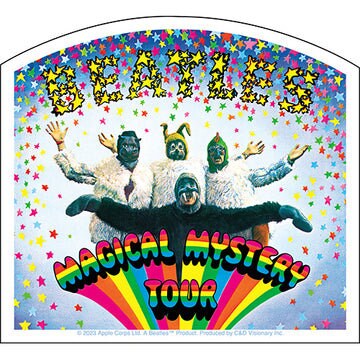 THE BEATLES Magical Mystery Tour Sticker Decal - 4.6x5 Inch - Lennon McCartney Harrison Legendary Rock Band Vinyl Decal Sticker Craft Supply