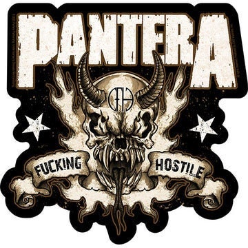 PANTERA Hostile Sticker Decal - 5x5.125 Inch - Pantera Hostile Album Heavy Metal Rock Band Vinyl Decal Sticker Craft Supply