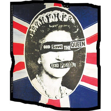 SEX PISTOLS Queen UK Flag Sticker Decal - 4.1x5 Inch - Sex Pistols God Save the Queen Album Rock Band Vinyl Decal Sticker Craft Supply