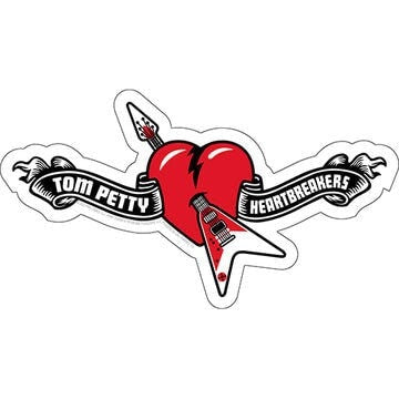 TOM PETTY Modern Logo Sticker Decal - 6x3.3 Inch - Heartbreakers Rockstar Guitarist Concert Rock Band Vinyl Decal Sticker Craft Supply