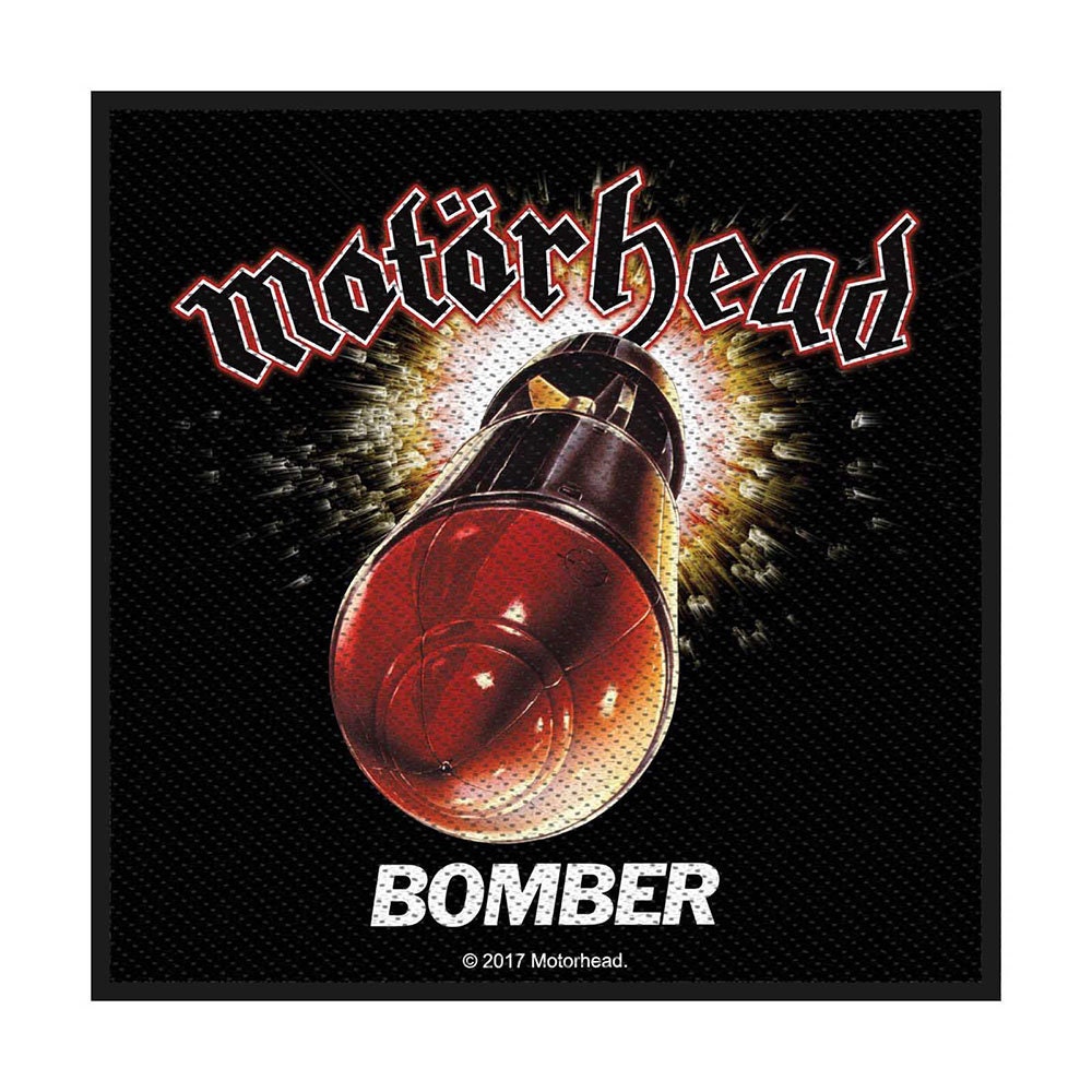 MOTORHEAD Patch - 4x4 Inch - Motorhead Bomber Rock Band Logo Embroidered Patch Applique Craft Supply - Officially Licensed