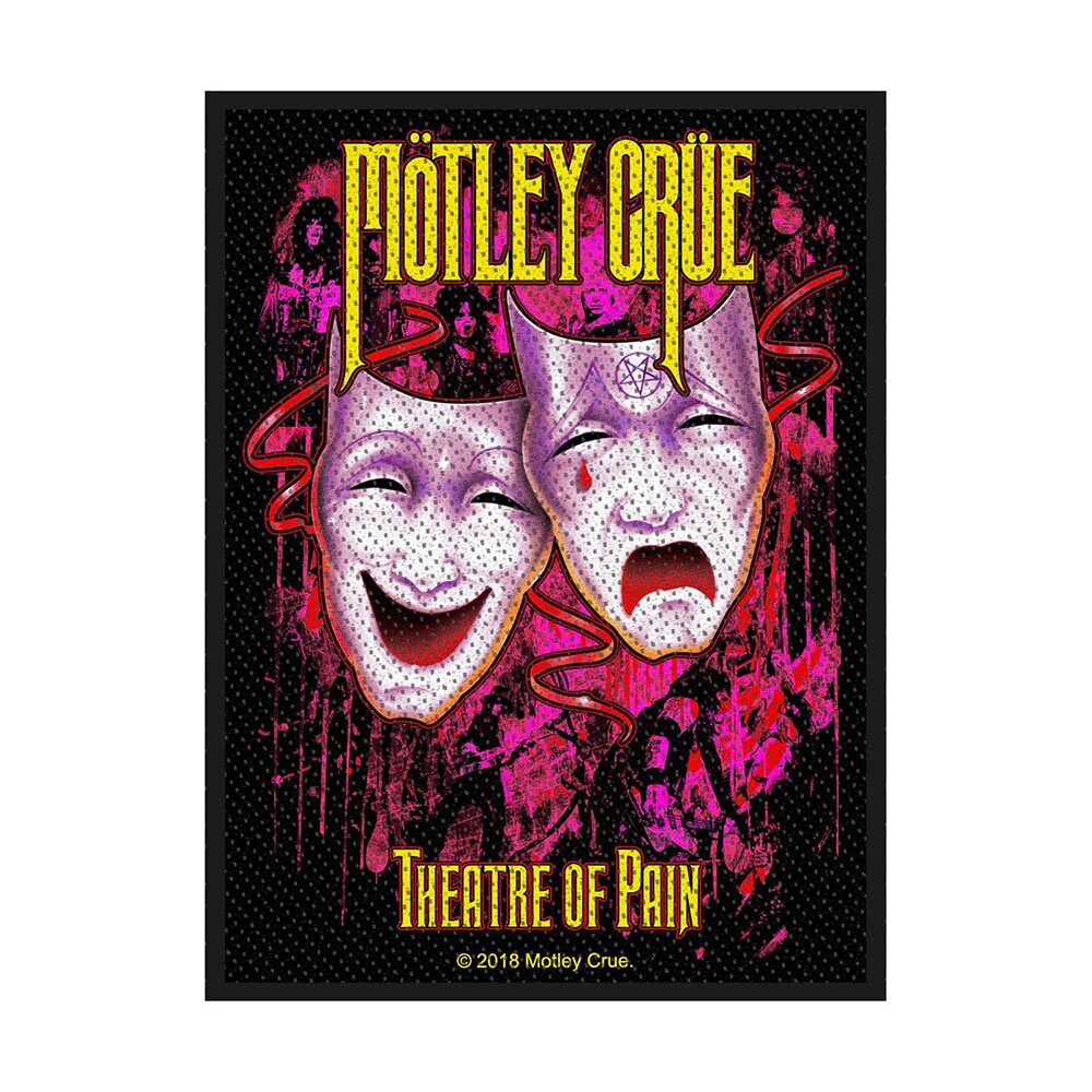 MOTLEY CRUE Theatre of Pain Patch - 3x4 Inch - Heavy Metal Band Embroidered Patch Applique Craft Supply - Officially Licensed