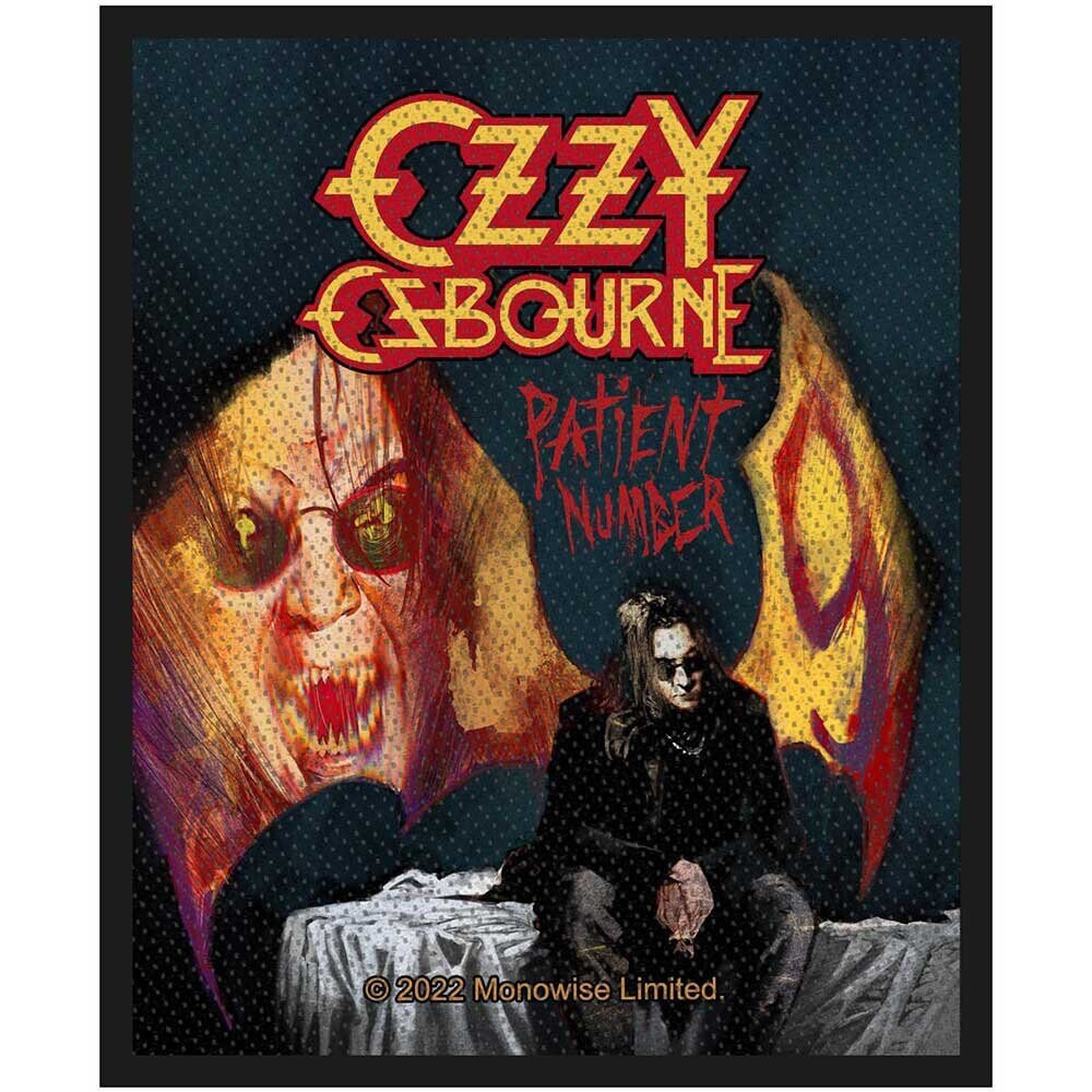 OZZY OSBOURNE Patch - 4x3.5 Inch - Ozzy Osbourne Patient No.9 Album Rock Band Embroidered Patch Applique Craft Supply - Officially Licensed