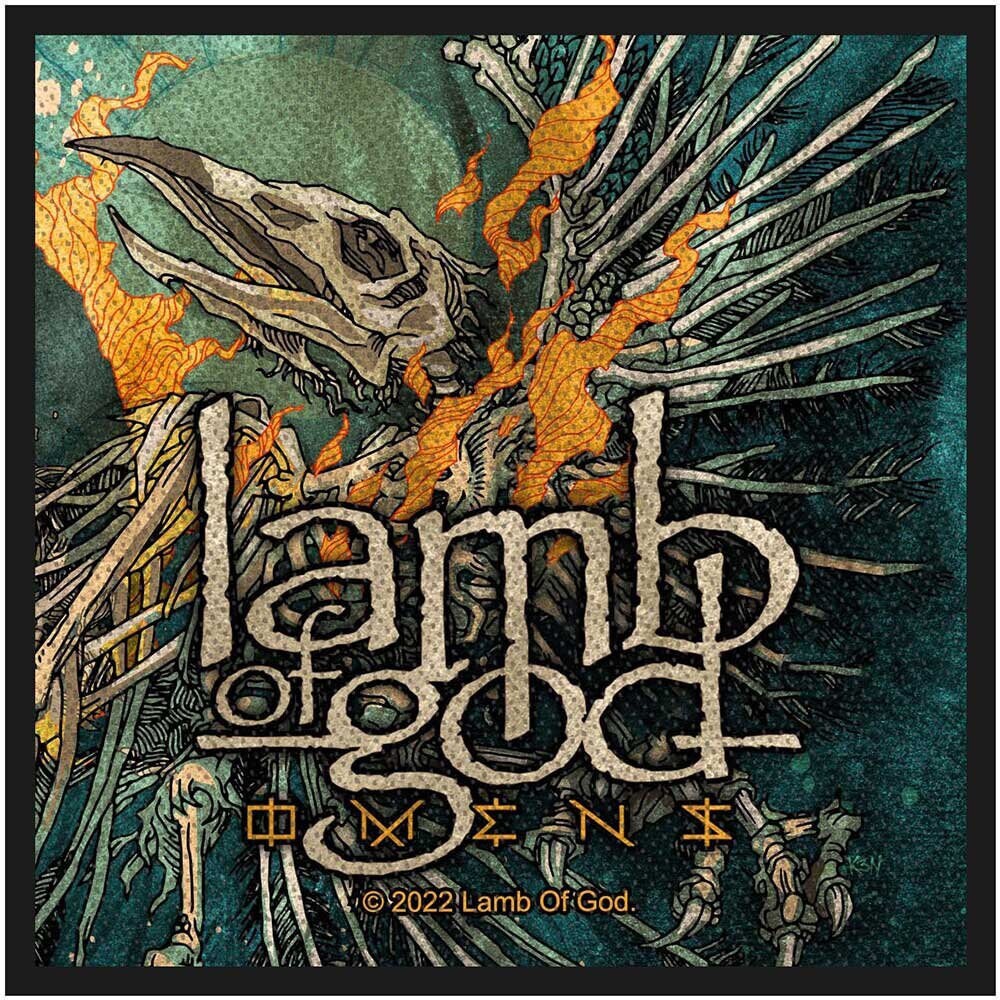 LAMB OF GOD Patch - 4x4 Inch - Lamb of God Omens Heavy Metal Band Embroidered Patch Applique Craft Supply - Officially Licensed