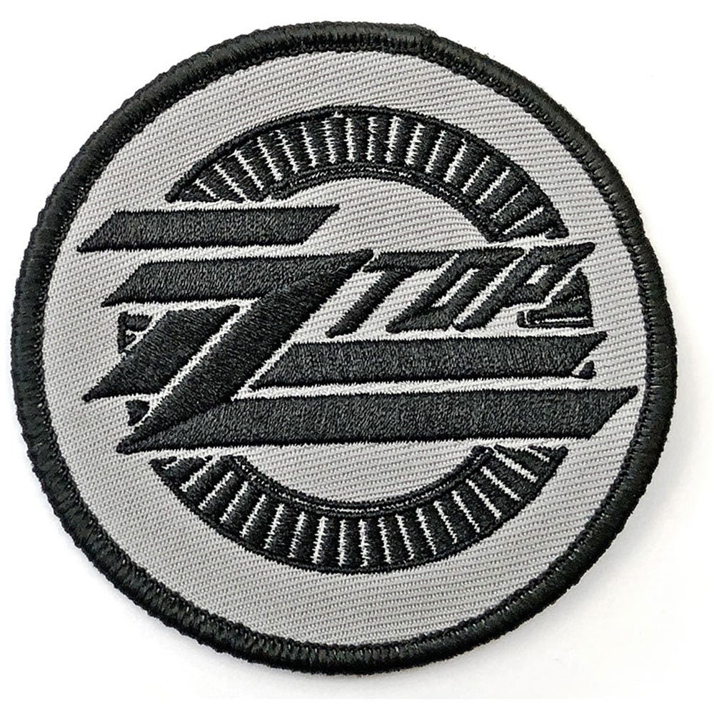 ZZ TOP Logo Patch - 3.5 Inch - ZZ Top Round Chrome Logo Embroidered American Rock Band Patch Applique Craft Supply