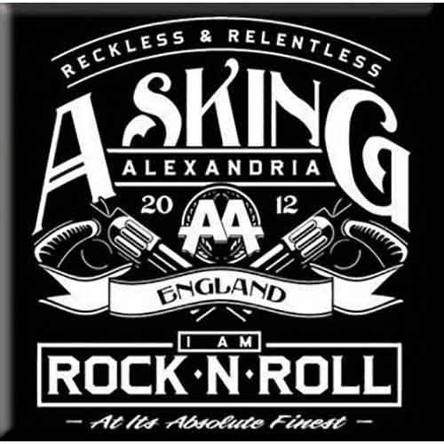 ASKING ALEXANDRIA Rock n' Roll Magnet - 3x3 Inch - English Rock Band Asking Alexandria Magnet for Refrigerators and Lockers