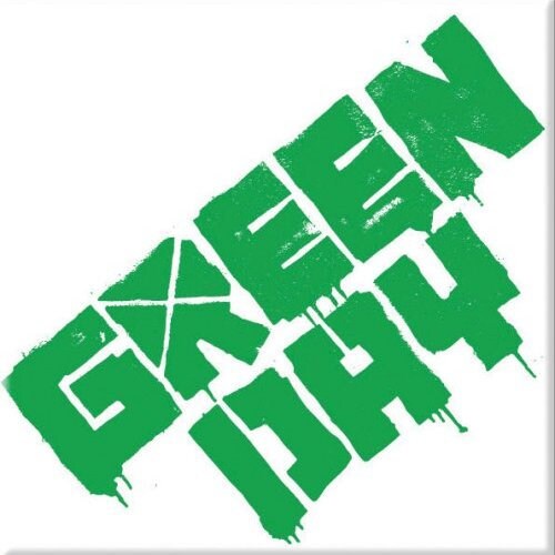 GREEN DAY Logo In Green Magnet - 3x3 Inch - Rock Band Green Day Album Magnet for Refrigerators and Lockers