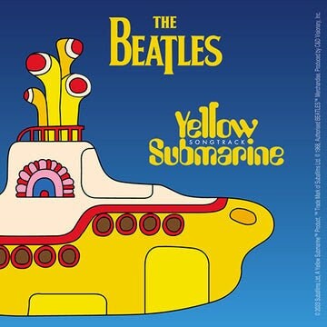THE BEATLES Yellow Submarine Album Cover Sticker Decal - 4x4 Inch - McCartney Musical Legendary Rock Band Vinyl Decal Sticker Craft Supply