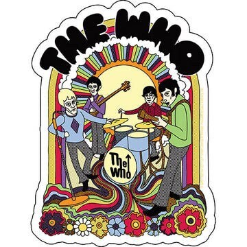 THE WHO Illustration Sticker Decal - 4x5.25 Inch - The Who Illustration Rock Band Vinyl Decal Sticker Craft Supply