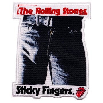 THE ROLLING STONES Sticky Fingers Patch - 3x3.75 Inch - Rock Band Sticky Fingers Album Embroidered Rock Band Patch Applique Craft Supply