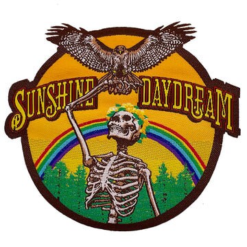 GRATEFUL DEAD Patch - 3.25x3.25 Inch -  Sunshine Daydream Grateful Dead Music Documentary Embroidered Rock Band Patch Applique Craft Supply