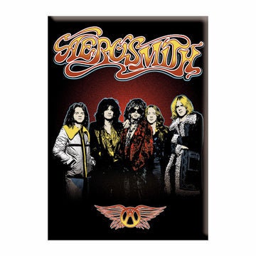 AEROSMITH Magnet - 2.5x3.5 Inch - Steven Tyler Joe Perry Group Logo Graphic Magnet for Refrigerators and Lockers - Rock Band Craft Supply