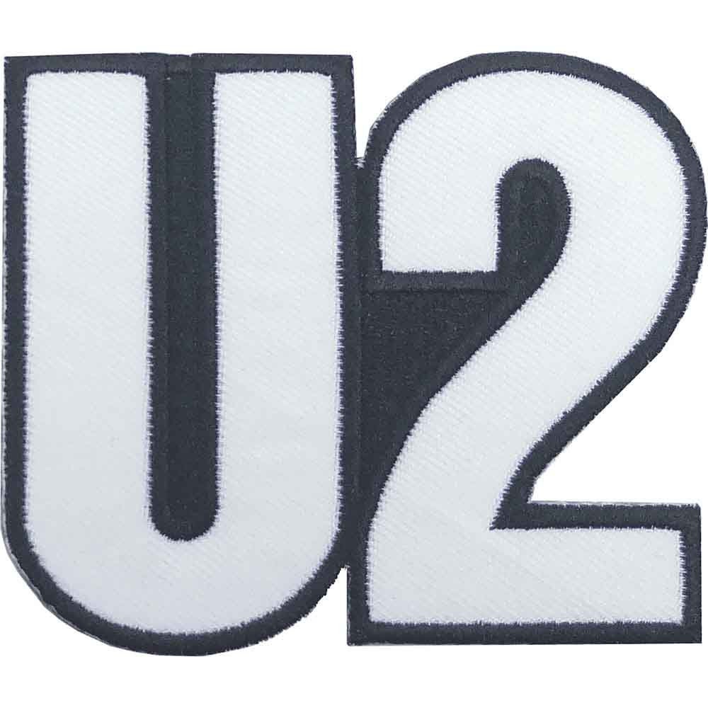 U2 Band White Logo Patch - 3 Inch - Bono U2 Irish Joshua Tree Rock Band Embroidered Patch Applique Craft Supply - Officially Licensed