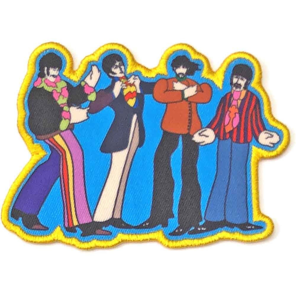 THE BEATLES Patch - 3.5x2.5 Inch - Beatles Yellow Submarine Group Together Embroidered Patch Applique Craft Supply - Officially Licensed