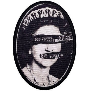 SEX PISTOLS God Save The Queen Patch - 2.6x3.75 Inch - Sex Pistols Punk Rock Album Embroidered Punk Rock Band Patch Applique Craft Supply