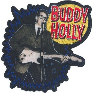BUDDY HOLLY Pop Patch - 3.4x3.4 Inch - Legendary American Singer Songwriter Buddy Holly Embroidered Patch Applique Craft Supply