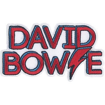 DAVID BOWIE Patch - 3.8x2.1 Inch - David Bowie Bolt Name Embroidered Rock Band Patch Applique Craft Supply