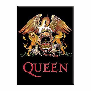 QUEEN Magnet - 2.5x3.5 Inch - Freddie Mercury Brian May Queen Crest Logo Magnet for Refrigerators and Lockers - Rock Band Craft Supply