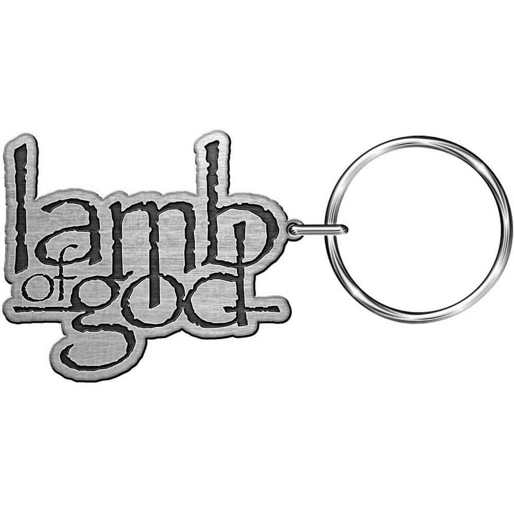 LAMB OF GOD Metal Keychain - Heavy Metal Thrash Band Logo Metal Die-Cast - Rock Band Keyring Keyfob Keychain