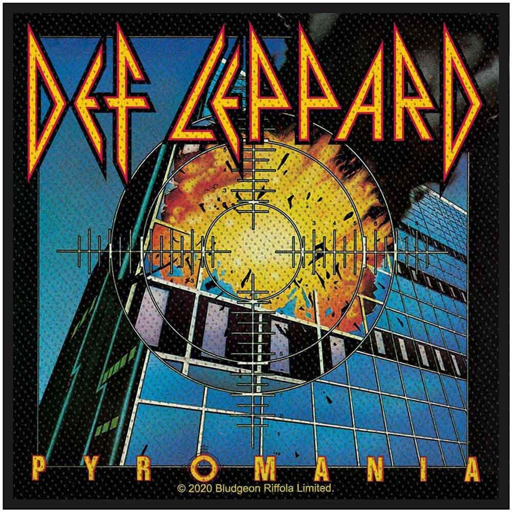 DEF LEPPARD Pyromania Patch - 4x4 Inch - Rock Band Def Leppard Pyromania Album Embroidered Patch Applique Craft Supply - Officially Licensed