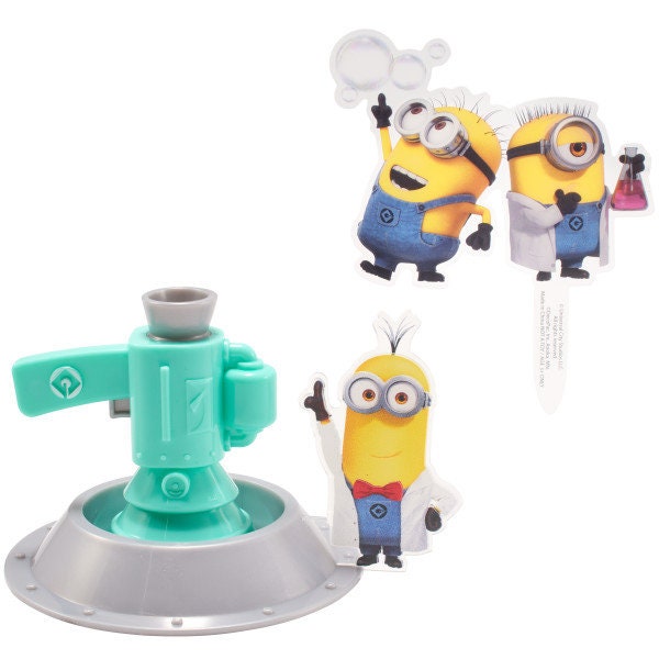 Minions Cake Topper - Minions Fart Bubble Blaster! Kevin, Bob, Stuart Birthday Party Cake Decoration - Kids Birthday Decoset Craft Supply